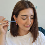 Rainbow Wiggle Statement Stud Earrings
