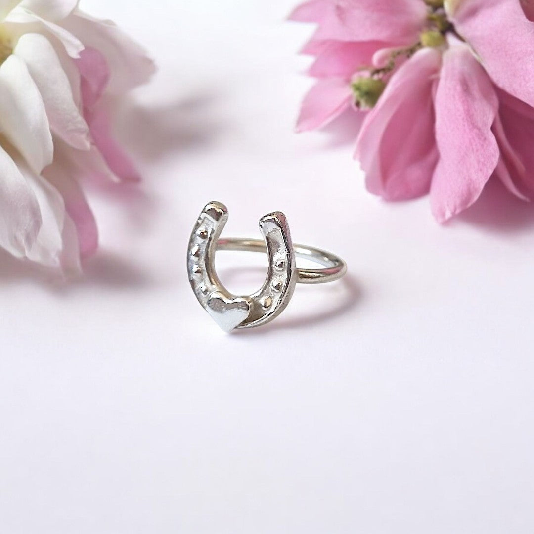 Horseshoe Heart Ring