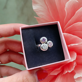 Three Gemstone Bubble Ring