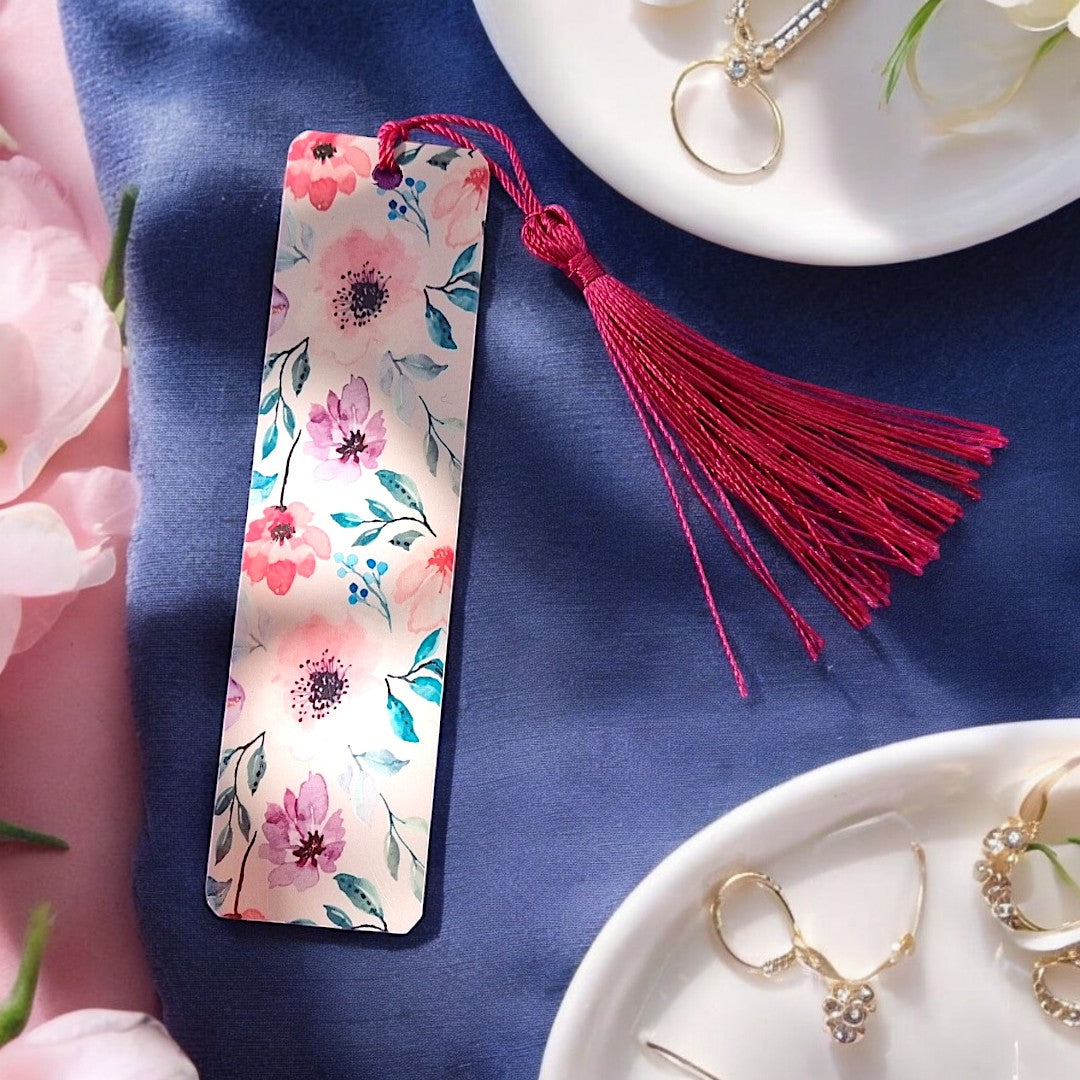 Pink Floral Bookmark