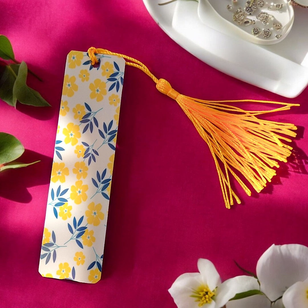 Yellow Floral Bookmark