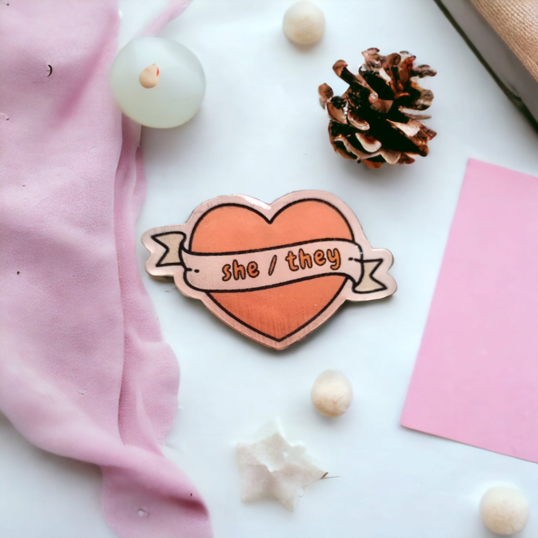 She/They Pronoun Badge
