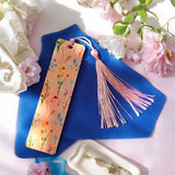 Peach Floral Bookmark