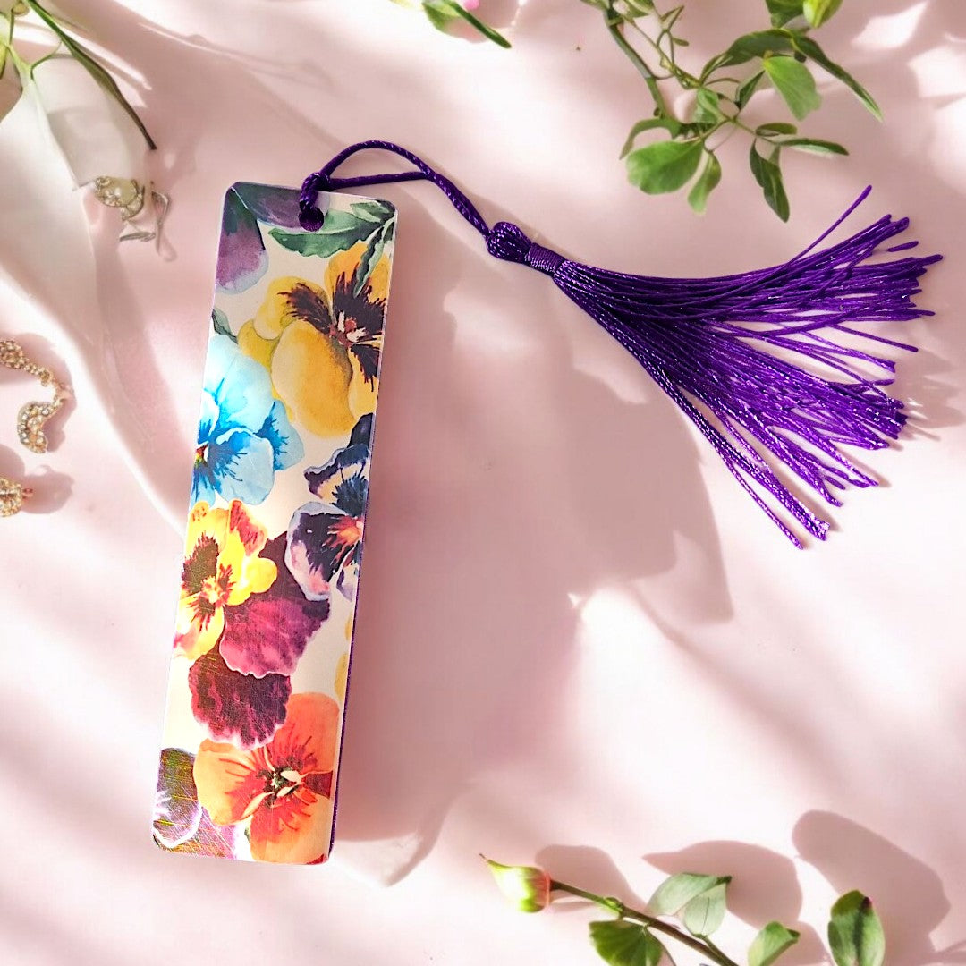 Purple Floral Bookmark