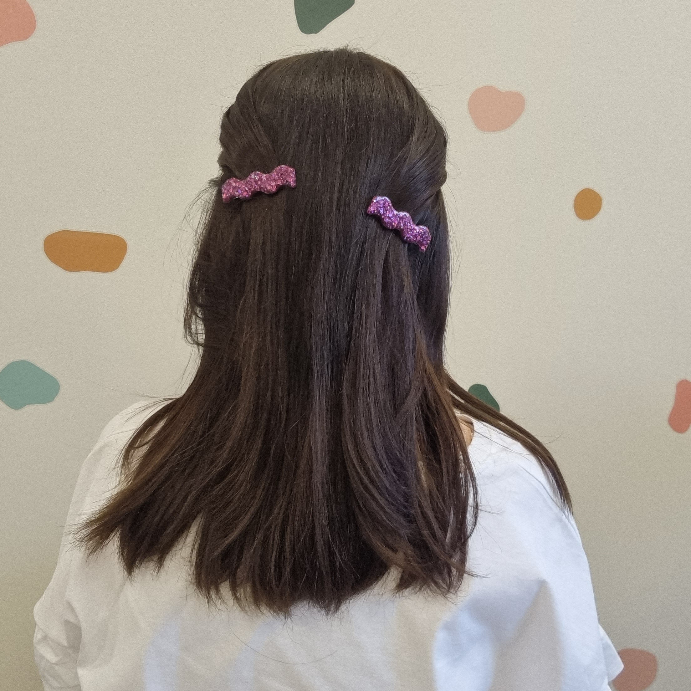 Large Purple Wiggle Hairclip Twin Pack