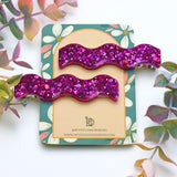 Large Purple Wiggle Hairclip Twin Pack